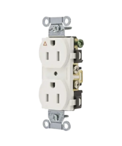 HUB-IG-5252W-HUBBELL-Contacto Dúplex Conexión a Tierra Aislada/ 15 A 125 V/ 2 Polos 3 Hilos/ Color Blanco/ Nema 5-15R/ Grado Comercial.