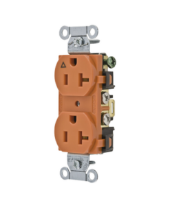 HUB-IG5352-HUBBELL-Contacto Dúplex Conexión a Tierra Aislada/ 20 A 125 V/ 2 polos 3 Hilos/ Color naranja/ Nema 5- 20R/ Grado Comercial.