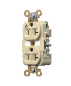 HUB-IG5362I-HUBBELL-Contacto Dúplex Conexión a Tierra Aislada/ 20 A 125 V/ 2 polos 3 Hilos/ Color Marfil/ Nema 5- 20R/ Grado Industrial.