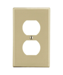 HUB-P8I-HUBBELL-Placa de Pared para Contacto Duplex Color Marfil.