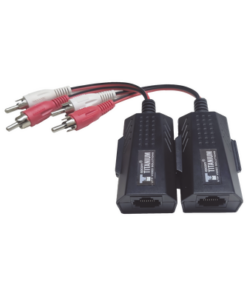 TT2001A-EPCOM TITANIUM-Balun Extensor de Audio Analogo Estereo RCA a RJ45 / Distancia 800 Metros (2625 Pies) / Cable CAT5-6 / Conector 100% Cobre / Protección TVS, Calidad Premium