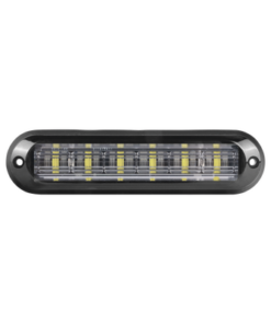 XLT1835RB-EPCOM INDUSTRIAL SIGNALING-Luz Auxiliar Ultra Brillante  IP67 de 6 LEDs, Color Rojo/Azul, con mica transparente y bisel negro