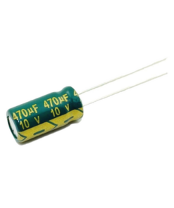 CE470/10V-SYSCOM-Capacitor Electrolítico de Aluminio, Radial de 470 µFd, 10 Volt, 105 °C, 6.3 x 11 mm.