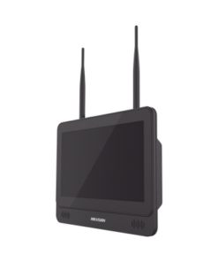 DS-7604NI-L1/W-HIKVISION-NVR 4 Megapixel / Pantalla LCD 11.6" / 4 canales IP / 1 Bahía de Disco Duro / 2 Antenas Wi-Fi / Salida de Vídeo Full HD