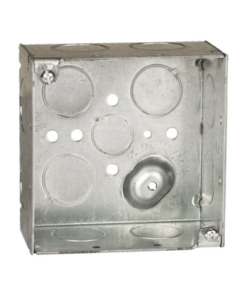 HUB-231-RACO-Caja Cuadrada Galvanizada  de 4 x 4" / Profundidad 2 1/8 / 11 Entradas de 3/4" y 1 de 1/2".