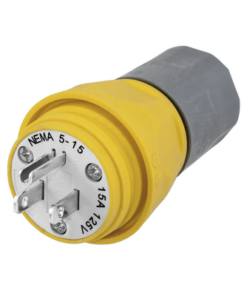 HUB-HBL-14W-47A-HUBBELL-Clavija Hermética / 15 A 125 V CA / 2 Polos 3 Hilos/ NEMA 5-15P / Color Amarillo.