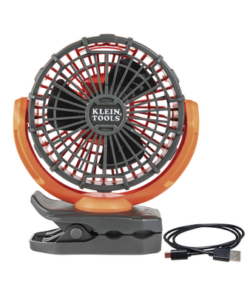 PJSFM1-KLEIN TOOLS-Ventilador Inalámbrico-Portátil Recargable Ideal para el Trabajo. Montable por Pinza o por Potentes Imanes. Incluye cable USB-C
