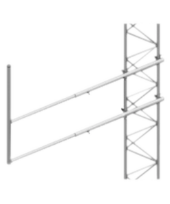 SBL90G-SYSCOM TOWERS-Brazo tipo "F" para tramos STZ-90G, galvanizado por Inmersión Caliente.