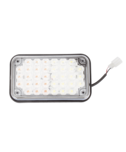 XLTE595RW-EPCOM INDUSTRIAL SIGNALING-Luz de Advertencia de 6X4", Bicolor Rojo/Claro, Ideal para Ambulancias