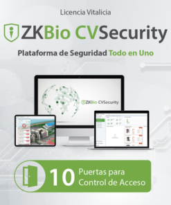 ZKCVACP10-ZKTECO-Licencia para ZKBio CVsecurity permite gestionar hasta 10 puertas para control de acceso