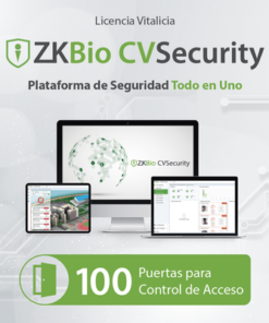 ZKCVACP100-ZKTECO-Licencia para ZKBio CVsecurity permite gestionar hasta 100 puertas para control de acceso