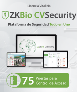 ZKCVACP75-ZKTECO-Licencia para ZKBio CVsecurity permite gestionar hasta 75 puertas para control de acceso