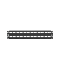 NKFP48Y-PANDUIT-Panel de Parcheo Modular Keystone (Sin Conectores), de 48 Puertos, Identificación con Etiqueta Adhesiva, 2UR