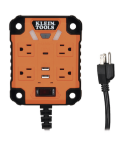 29601-KLEIN TOOLS-Multicontacto Powerbox 1, con 4 Salidas 120 Vca, 2 USB-A / 1 USB-C, Luces LED Integradas y Soporte Magnético