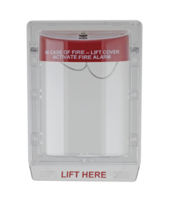 STI-1100-STI-Cubierta Protectora de Policarbonato Serie Stopper II® , Con Bocina, Sin Espaciador, Montaje Empotrado, Etiqueta en Inglés 