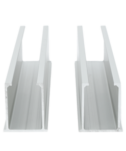 VEKTORMINI-EPCOM POWERLINE-Juego de 2 Mini Rieles De Aluminio para Montaje de Módulos Solares en Techo (Instalación plana 0°). Incluye 4 Tornillos Perforantes.