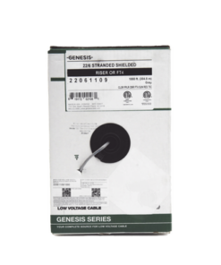 2206-1109/1000-GENESIS-Bobina de 305 Metros (1000 Pies) de Cable / 6 x 22 AWG Blindado / Riser / Color Gris / Para Aplicaciones de Audio, Seguridad y Control