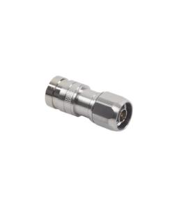 COMP-NM-400-RF INDUSTRIES,LTD-Conector N Macho de Compresion, en linea para LMR-400, CNT-400, RG-8/U, RF-400, Plata/Oro/Teflón.