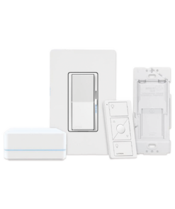 DVRFBDG1D-LUTRON CASETA WIRELESS-(Caseta Wireless) Kit Hub controlador, atenuador, control remoto PICO, base de pared y tapa.