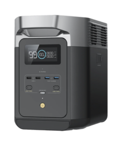 EFD-330-ECOFLOW-Estación de Energía Portátil Delta 2 1024Wh Litio LFP / 6 AC 1800 W (Max. 2200W) / 2 USB-C 100W / Capacidad para Aumentar Respaldo / Cargador de Coche 10A a 12.6V / Conectividad WiFi y Bluetooth (App) / Carga Solar 500W Max.