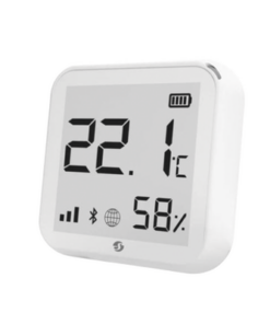 SHELLYPLUSHT-SHELLY-Sensor Inteligente de Humedad y Temperatura con pantalla de 2 colores / WIFI / Residencial / Nube P2P y lectura local/ Nest / Alexa