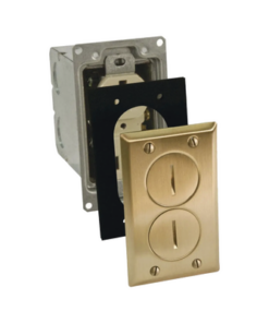HUB-RF6500-BR-HUBBELL-Kit de Caja de Piso con Receptaculo de  15A 125V/ Acabado Latón.