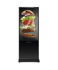 DS-D6043UL-B/S(IN)-HIKVISION-Pantalla LED de 43" con Resolución 4K para Publicidad Digital con Apariencia Metálica / Base para Piso / Altavoz Integrada / WiFi / 1 Puerto LAN / Android 8.1 / Uso 24/7