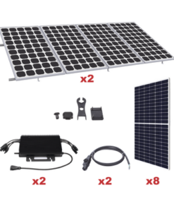 KITHMS4K550SP-HOYMILES-Kit Solar para Interconexión de 4.4KW de Potencia Pico 220Vcc con Microinversor y 8 Módulos de 550 W (Incluye Montaje )