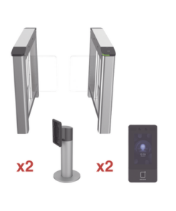 DS-K3B220-KIT-HIKVISION-Kit de Torniquete con Terminales Faciales incluidas / Montajes Incluidos /  Izquierdo y Derecho / Carril de 90 cms / 3,000,000 MCBF / 4 Pares de IR