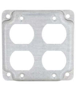 HUB-907C-RACO-Cubierta de 4" para 2 Contactos Dúplex.