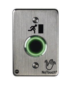 NT-SS100-ES-STI-Interruptor IR NoTouch® de Acero Inoxidable, De un solo grupo, Símbolo de puerta