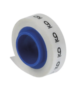 PMDR-9-PANDUIT-Rollo de Etiquetas Marcadoras, Pre-Impresos con el Número 9, de 2.4 metros, Color Blanco