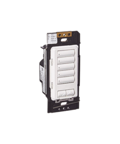 RRDHN5BRLWH-LUTRON ELECTRONICS-(RadioRA2) Botonera 5 botones hibrida, requiere cable neutro para el control del circuito.