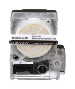 S050X075VAM-PANDUIT-Casete de 425 Etiquetas Autolaminadas de 12.7 x 19.1 mm (0.5 x 0.75 pulgadas), para Cables de 2 a 4 mm (0.08 a 0.16 pulgadas) de Diámetro, Área de Impresión Color Blanco