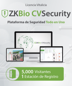 ZKCVVISP15K-ZKTECO-Licencia para ZKBio CVsecurity permite la gestion de 5 mil visitantes y 1 estacion de registro