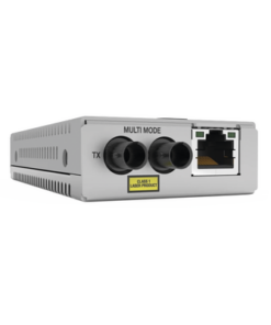 AT-MMC200LX/ST-TAA-60-ALLIED TELESIS-Convertidor de medios Fast Ethernet a fibra óptica, conector ST, monomodo (SMF), versión TAA (Trade Agreement Act)