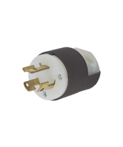 HUB-HBL-4570C-HUBBELL-Clavija Industrial con Bloqueo de Media Vuelta / 15 A 250 V CA / 2 Polos 3 Hilos / Color Blanco y Negro / Nema L6-15P.