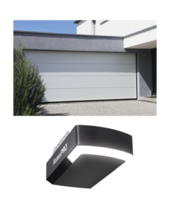 KIT-GAR208-ACCESSPRO-KIT COMPLETO Puerta D/ Garage 20x8 Pies / Lisa Linea Central / Color blanco / Insulada / Incluye Motor FS1000APPRT / 1/2HP / Fuerte/Silencioso/Luz LED/Motor DC .