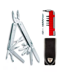 3.0338.N-VICTORINOX-Navaja Victorinox Multiherramienta con 37 funciones. Incluye Funda de Nailon y Accesorio Bit