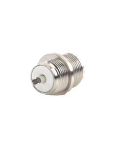 RFU-523-RF INDUSTRIES,LTD-Conector UHF Hembra (SO-239) en Línea, Montaje Frontal en D Plano, Níquel/ Plata/ Baquelita.