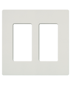 SC2SW-LUTRON ELECTRONICS-Tapa Color Blanco Satin Snow para interruptor o dimmer Lutron, 2 gang, limpio y moderno