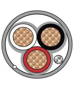 92-11-VIAKON-CAJA DE 305 METROS DE CABLE BLINDADO DE 3 X 14 AWG BLINDADO GRIS