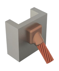 TGM-C45PV-4/0-TOTAL GROUND-MOLDE SOLD. EXOTERMICA CONEXION DE CABLE DE PASO 4/0 A SUPERFICIE DE ACERO HORIZONTAL
