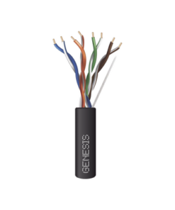 6361-2108/1000-GENESIS-Bobina de Cable de 305 Metros (1000 Pies) / UTP Cat6 PLENUM / Color Negro / UL, CMP SPNLS / Probado a 350 MHz / Aplicaciones de CCTV / Redes de Datos / IP Megapixel / Control RS485