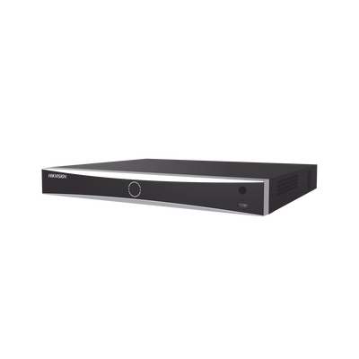 DS-7608NXI-K2/8P-HIKVISION-NVR 12 Megapixel (4K) / 8 canales IP / 8 Puertos PoE+ / AcuSense (Evita Falsas Alarmas) / Reconocimiento Facial / 2 Bahías de Disco Duro / HDMI en 4K / Alarmas I/O