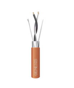 3322-1003-GENESIS-Carrete de 305 Metros (1000 Pies) / Cable 2 x 18 AWG / Color Naranja / Blindado / Plenum / Trenzado para Aplicaciones de Transmisión de Datos a Alta Velocidad para Automatización, EIA-485, BACnet y otros Sistemas de Comunicación
