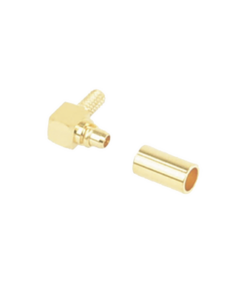 RMX-9010-1B-RF INDUSTRIES,LTD-Conector MMCX Macho en A/R de Anillo Plegable para RG-174/U, BELDEN 8216, Oro/ Oro/ Teflón.