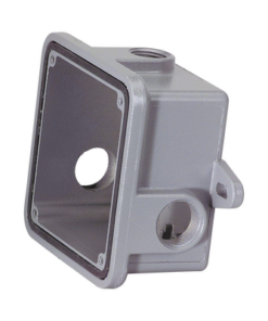 WB-FEDERAL SIGNAL INDUSTRIAL-Caja trasera resistente a la intemperie,  metálica, gris, accesorio federal signal