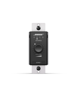 CC3-D-BOSE PROFESSIONAL-ControlCenter | Controlador de volumen y seleccion de fuente (A/B/C/D) de zona digital | Negro