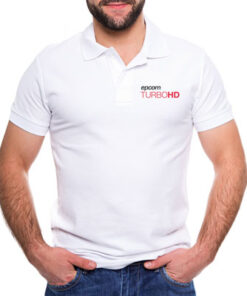PLATHDWS-EPCOM-Playera Tipo Polo Color Blanco epcom TURBOHD